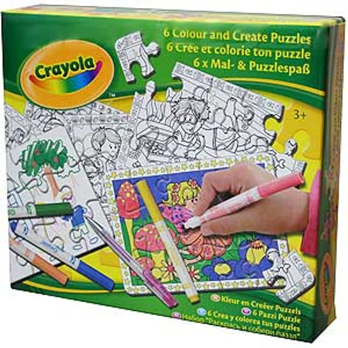 Crayola 6 Colour and Create Puzzles 