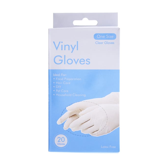 Vinyl Gloves 20pk (Case of 24), glove, gloves, ppe, clean, cleaning