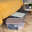 Home Utility: 6 x 45 Litre Plastic Storage Box & Lid