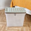 Home Utility: 10 x 80 Litre Plastic Storage Box & Lid