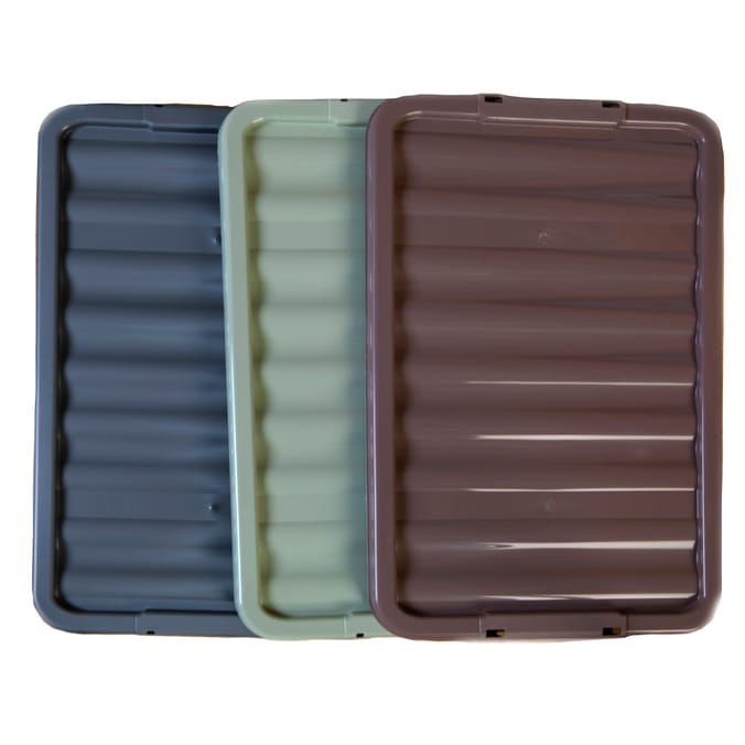 Home Utility 10 x 80 Litre Plastic Storage Box & Lid clear see through