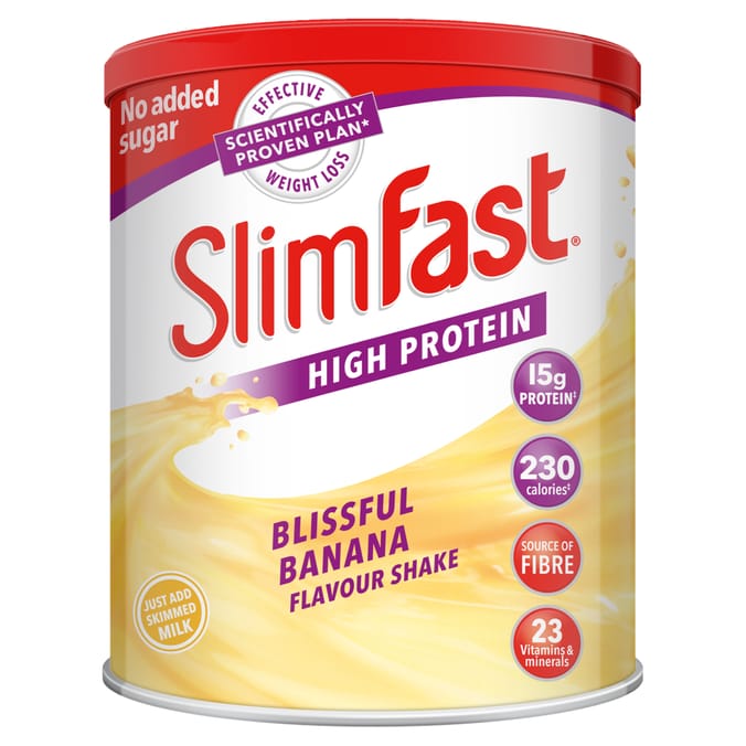 Slimfast High Protein Shake Powder 365g Blissful Banana, weight