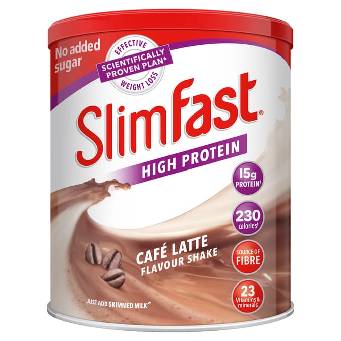 Slimfast High Protein Shake Powder 438g Cafe Latte (Case of 6