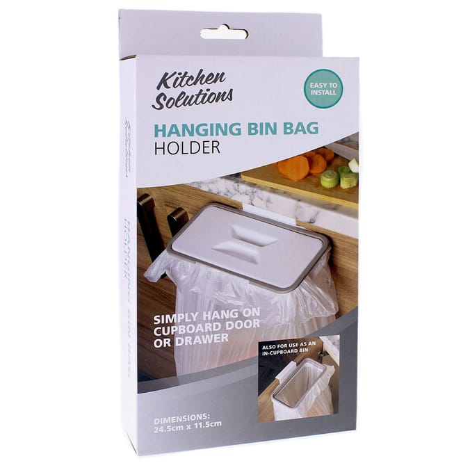 Over Door Plastic Bag Holder Cupboard Door Rubbish Bin Bag Holder