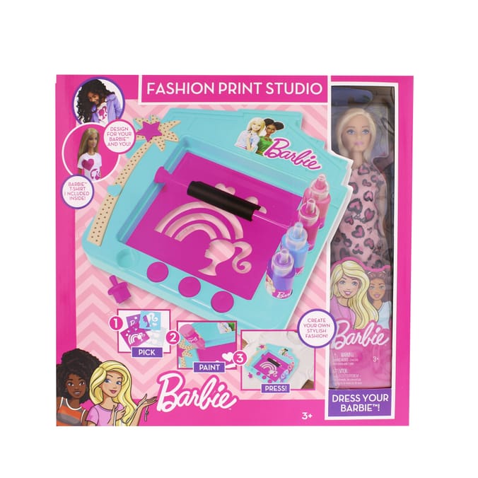 Barbie Fashion Print Studio, doll, dolls, girl, girls, fashion, t-shirt