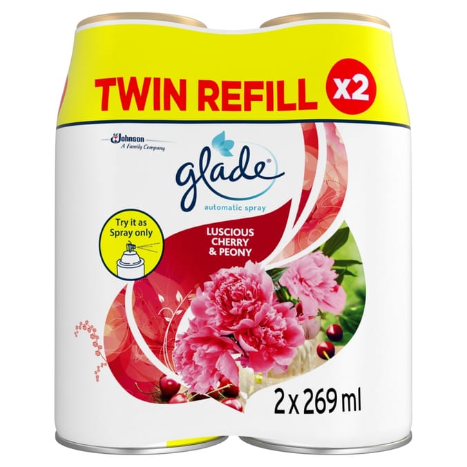 Glade Automatic Spray Twin Refill Cherry & Peony Air Freshener 2x269ml