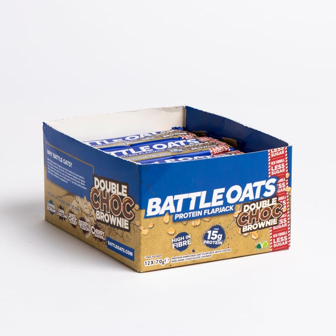 Battle Oats Protein Flapjack Double Choc Brownie (12 x 70g) Home