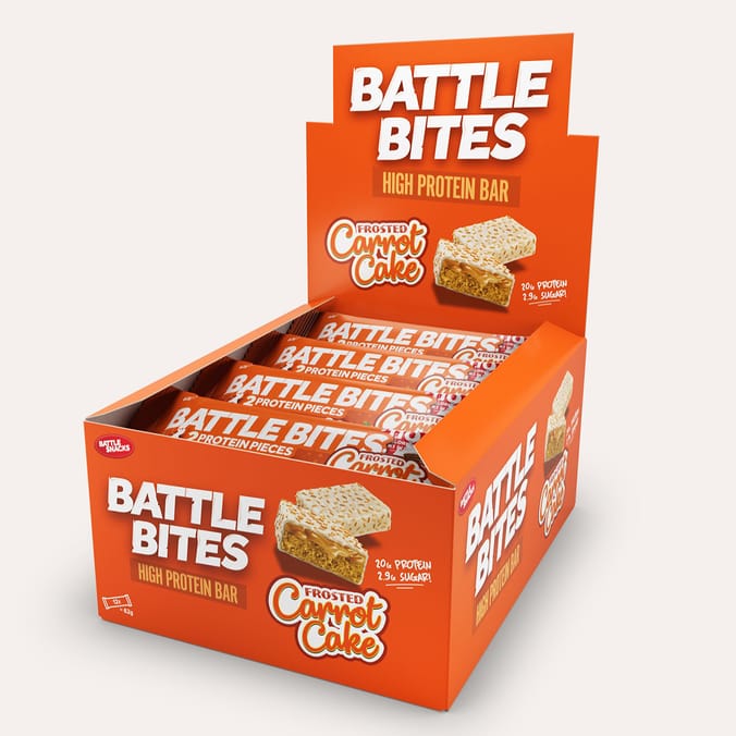 Battle Bites High Protein Bar Carrot Cake (12 x 62g) fitness