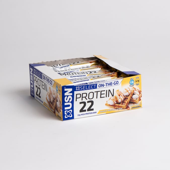 USN Protein 22 High Protein Bar Banana Waffle (12 x 60g) USN Select