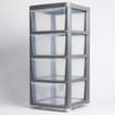 Home Utility 4 Drawer Storage Tower - Grey