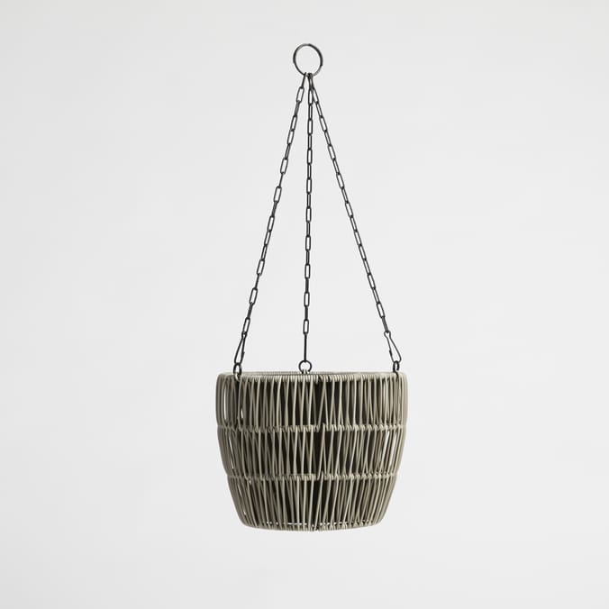 Small/Large Rattan Hanging Planter Set, outdoor, garden, patio, bracket