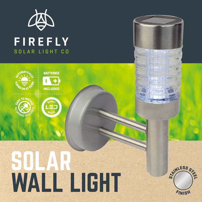 Firefly: 2 LED Solar Wall Lights