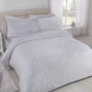 Sleepdown Polka Dot Silver Foil Fleece Bedding - Reversible Duvet Set