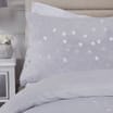 Sleepdown Polka Dot Silver Foil Fleece Bedding - Reversible Duvet Set