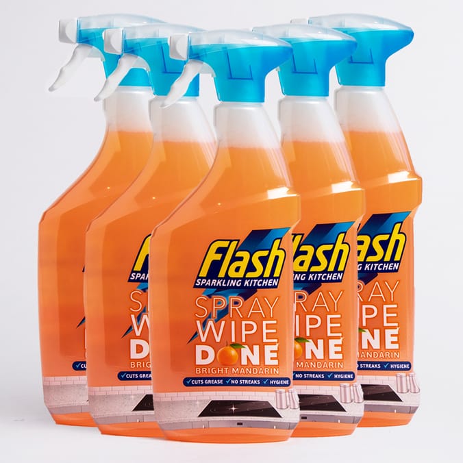 Flash Spray Wipe Done Hygiene Kitchen Cleaner Bright Mandarin (Case of