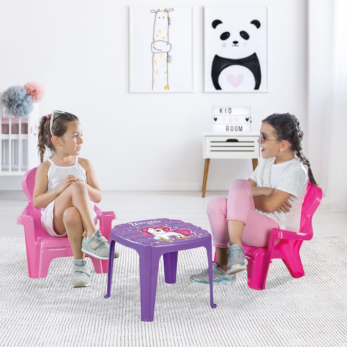 Dolu Unicorn Table 2 Chairs Set outdoor furniture kids