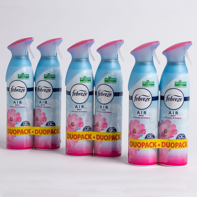 Febreze Air Freshener Aerosol Spray Blossom Breeze (6 x 300ml) Home