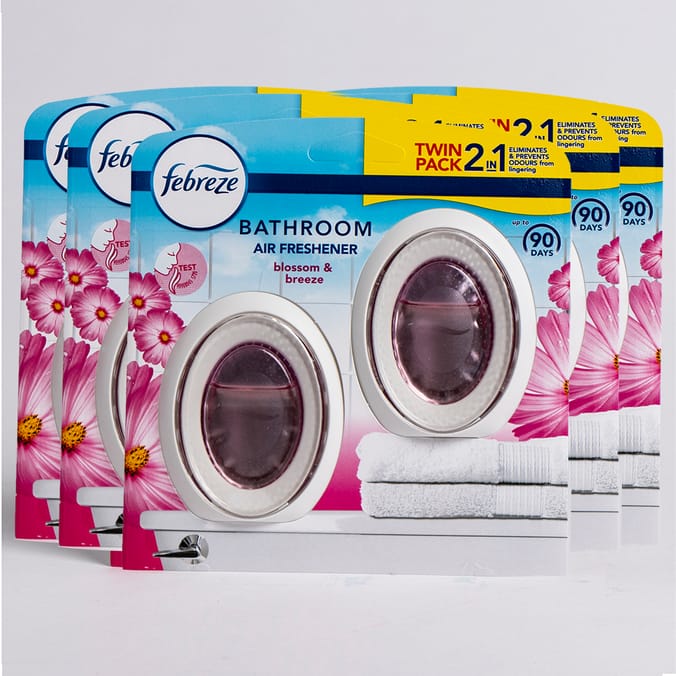 Febreze Bathroom Air Freshener Twin Pack Blossom & Breeze (Case Of 5