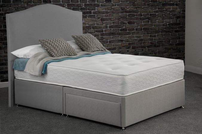 Sweet Dreams Sara Ortho Mattress & Grey 2 Drawer Divan Base