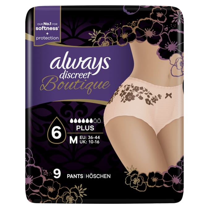 Always Discreet Boutique Underwear Incontinence Pants Large Peach - ASDA  Groceries