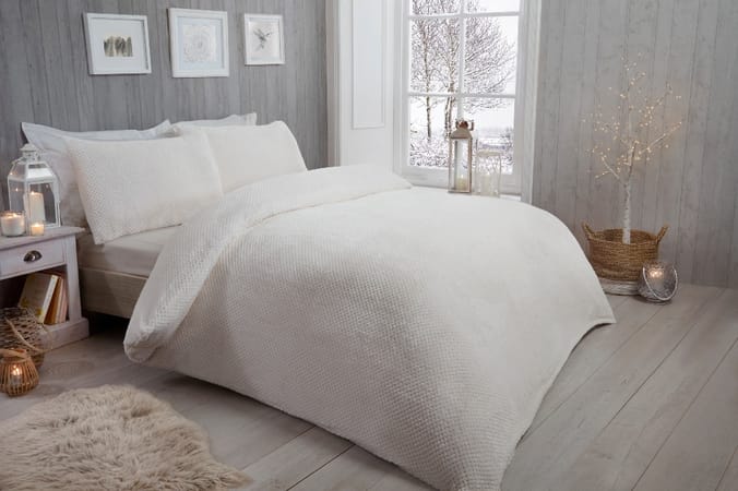 Sleepdown teddy discount fleece duvet cover