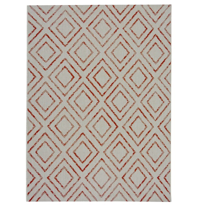 County Tile Diamond Terracotta Rug, rugs, mat, mats, carpeting, carpet