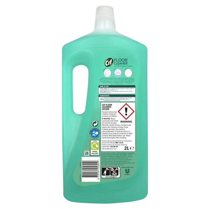 Cif Ocean Floor Cleaner 2 x 2L, Floor Cleaner, Wood Floor Cleaner, Large Floor Cleaner, Multi