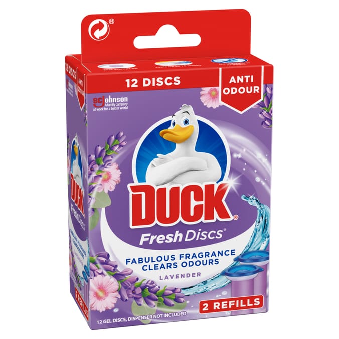 Duck Toilet Fresh Discs Duo Refills Lavender 72ml (4 Refills), Toilet  Scent, Clean Toilet, Duck Disks, Duck Toilet Disks, Duck Toilet Disk  Refills, Cleaning products, Toilet Cleaning products