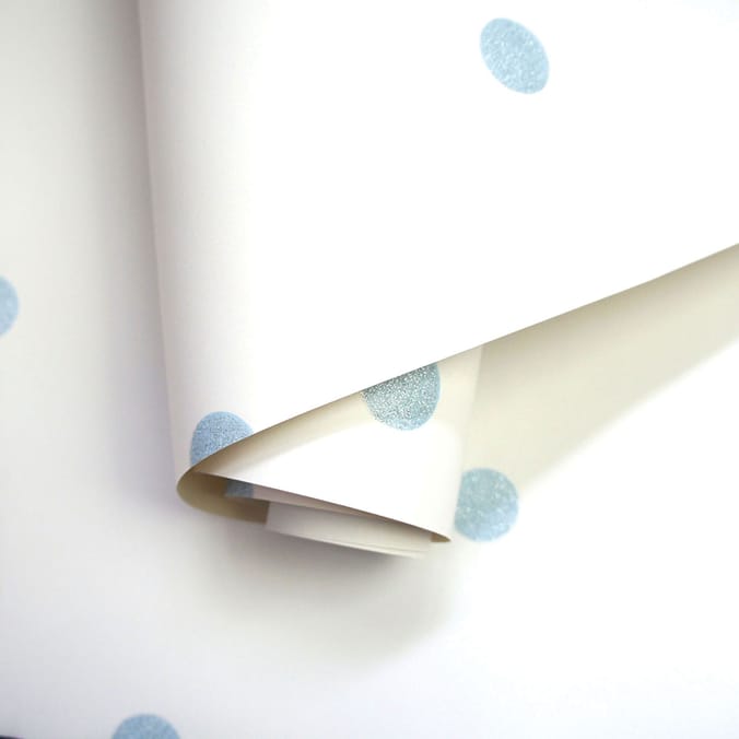 Holden Decor Dotty Blue Wallpaper 12603, wall, home, decor, paper