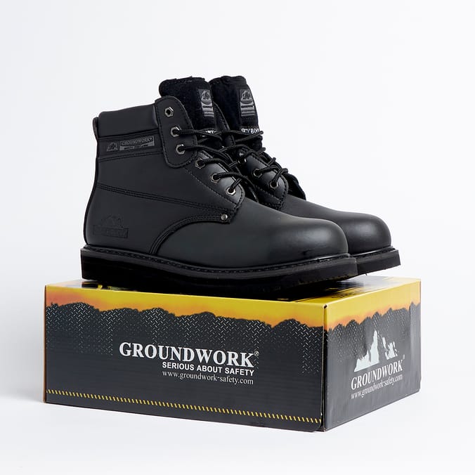 Groundwork steel 2025 toe cap boots