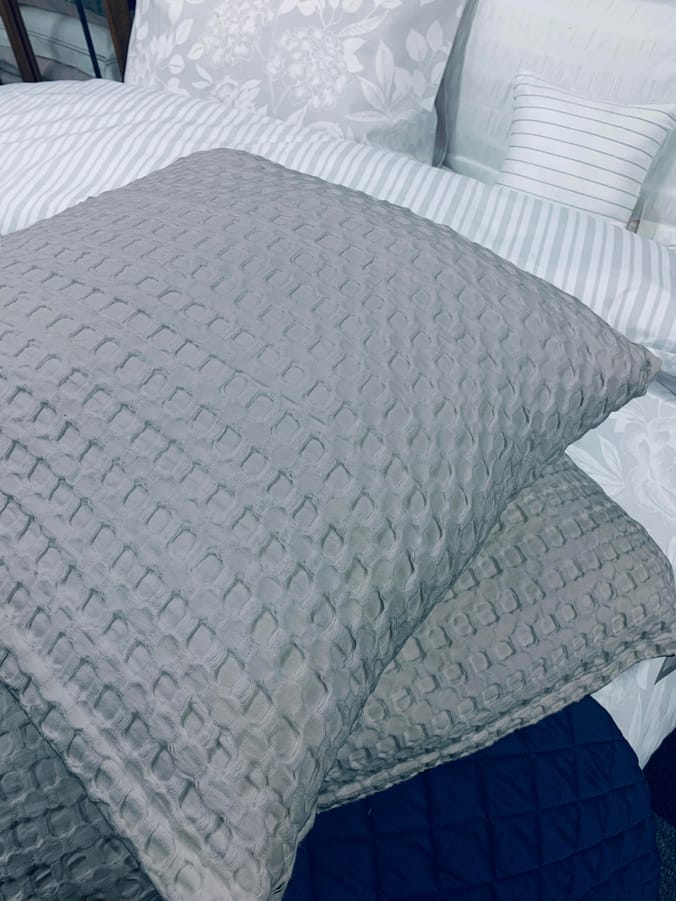 Hotel Collections Waffle Cushion Grey, bedding, sofas couches