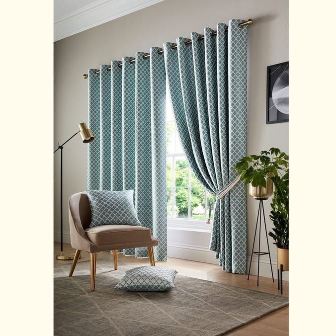 Alan Symonds Cotswold Fully Lined Curtains - Teal