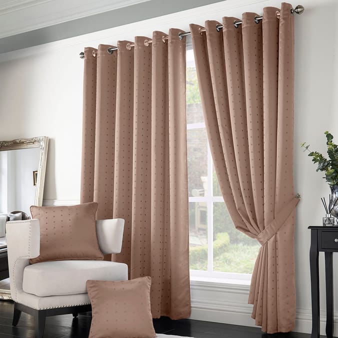 Alan Symonds Madison Fully Lined Curtains Latte, 5039373043159