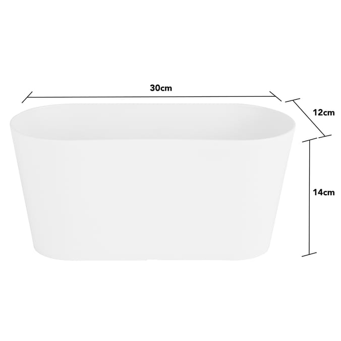 Wham Studio 30cm Oval Trough Covers - (3 x Ice White)