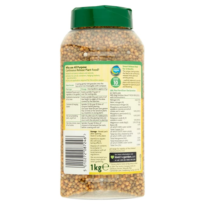 MiracleGro All Purpose Continuous Release Plant Food 1kg Home Bargains