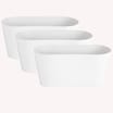 Wham Studio 30cm Oval Trough Covers - (3 x Ice White)