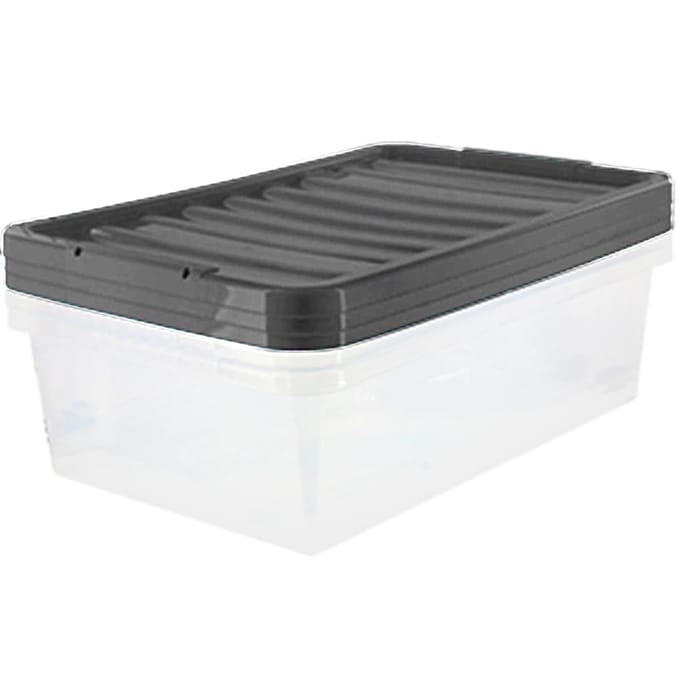 Buy Argos Home Curve 3 x 42L Plastic Boxes With Lid - Clear