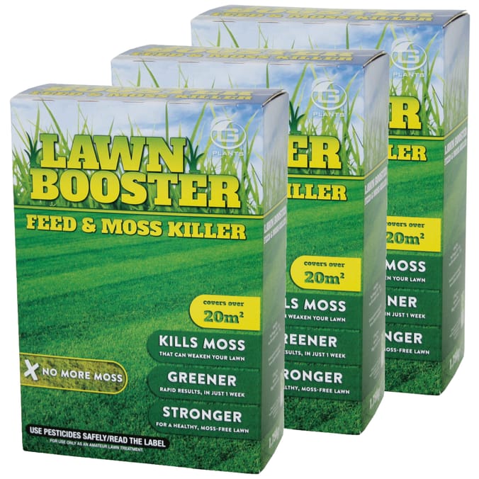 Lawn Booster Feed & Moss Killer (3 x 1.75kg)Greener, Stronger Grass