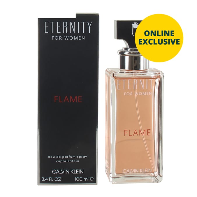 Calvin Klein Eternity Flame For Women EDP Spray 100ml perfume scent scents perfumes eau de parfum 3614225671333 Home Bargains