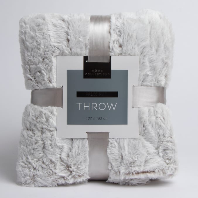 Grey best sale throw b&m