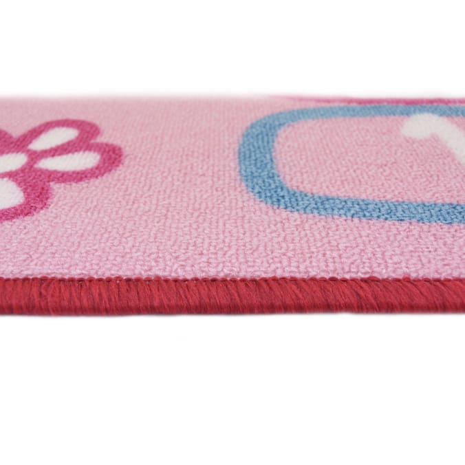 Pink Hopscotch Rug, childrens children's boys boy's kids fun girls girl