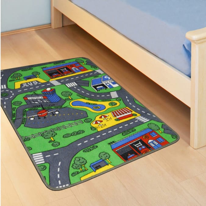 Road City Life Rug, childrens children's boy's kids fun boys girls girl