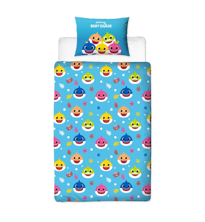 Baby Shark Underwater Single Panel Reversible Duvet Set, duvets covers ...