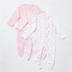 Pure Baby: Baby Grow 3 Pack - Pink