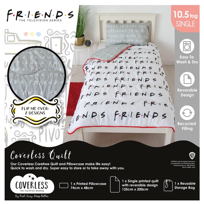 Friends Coverless cover less Carefree 10.5 Tog Bedding Set, no cover