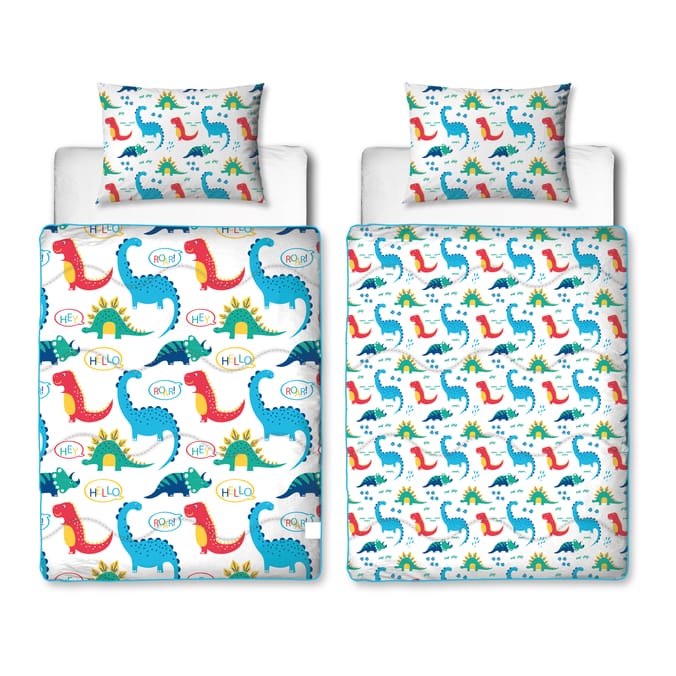 Dinosaur Reversible Coverless cover less Carefree 4.5 Tog Single