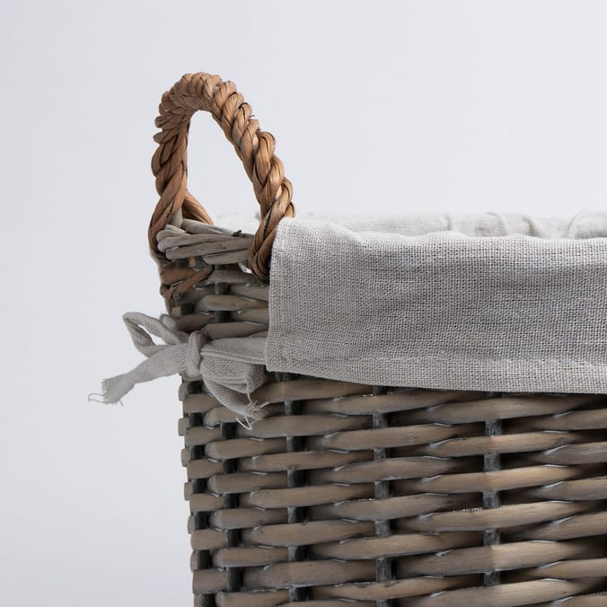 Wicker Barrel Basket Small Home Bargains