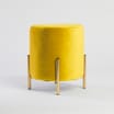 Home Collections: Yellow Velvet Small Footstool