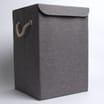 Bathroom: Folding Laundry Hamper - Woven Grey