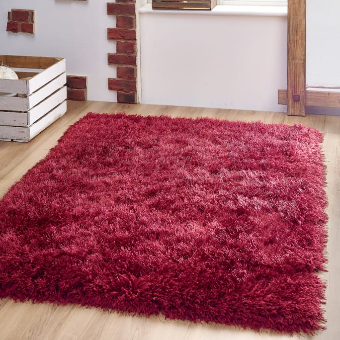 Origins Extravagance Thick Shaggy Rug Red, 5026134527607, 5026134527614, 5026134527621